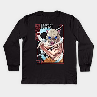 Inosuke Demon Slayer Kids Long Sleeve T-Shirt